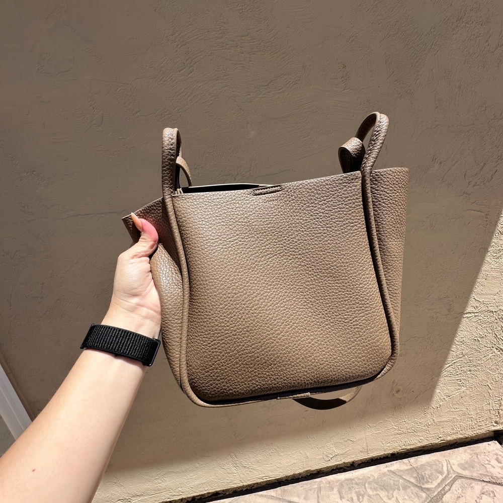 NWT Mood Taupe Leather Crossbody